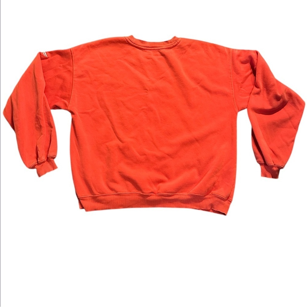 Fabletics Red/Orange Crew Neck Sweater Relaxed Fit